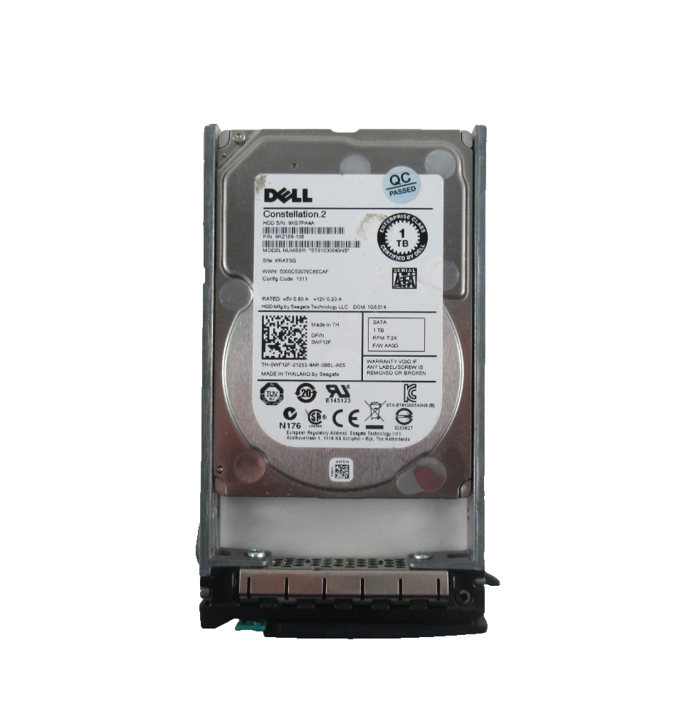 1TB SATA 2.5"" 7200RPM 6Gb/s HDD - WF12F / ST91000640NS