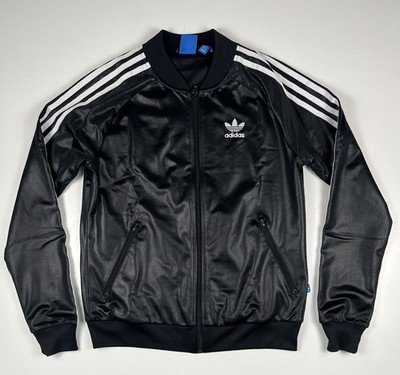 Adidas Originals Damen Tracktop Gr. S glänzende Jacke Zip Up Logo College Bomber