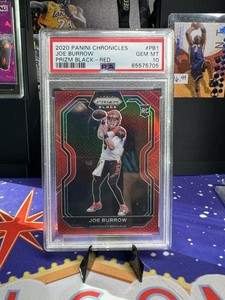 2020 Panini Chronicles - Prizm Black Joe Burrow #PB-1 Red /99 (RC)