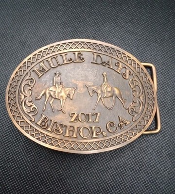 Limited Edition Montana Silversmiths Mule Days, Bishop CA 2017 Belt Buckle #281