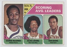 1975 Topps League Leaders George McGinnis Julius Erving Ron Boone #221 HOF 03rx