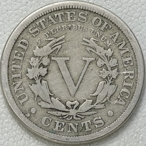 1912-D 5c Liberty Head Nickel, With Cents, V Nickel, Type 2, Five Cents, #1587 - Bild 3 von 4