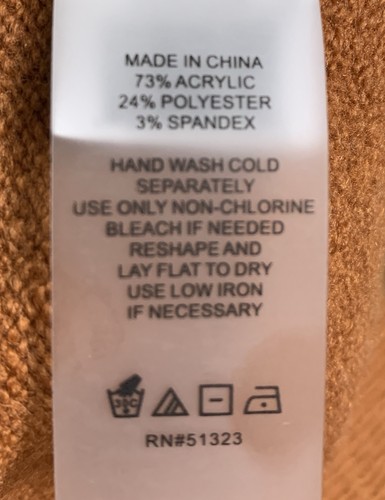 Vince Camuto size Large Light Brown Acrylic Lightweight Soft Oversize Sweater - Picture 5 of 10