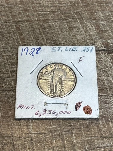 1928 P Standing Liberty Quarter - 90% Silver 25 Cent US Coin