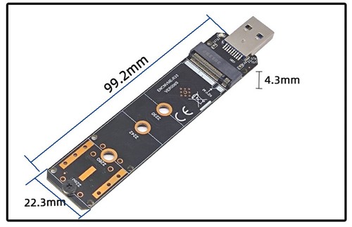 USB 3.2 GEN2 10Gbps to NVME M.2 Hard Drive Box to A-port RTL9210 Card Opening - Photo 5/5