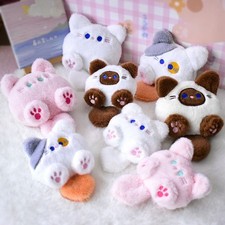 Stuffed Cat Keychain Soft Animal Plush Key Chain Cute Cat Plush Doll Brooch