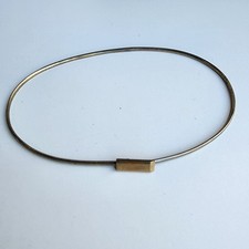 Vintage Gold Tone Womens Metal Stretch Belt Flex Unique 26" - 29"
