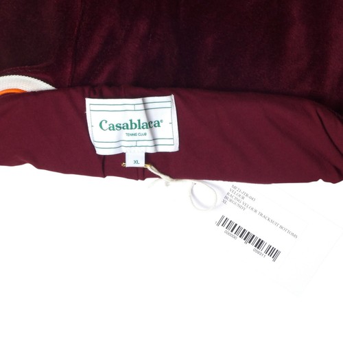 Casablanca - Neu mit Etikett 2021 Burgunder Velour Jogginghose, Größe XL - Bild 5 von 5