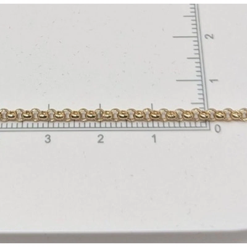 14K Yellow Gold Cable Link Chain Bracelet 10” 1.99g Fine Italian Gold - Image 3 of 4