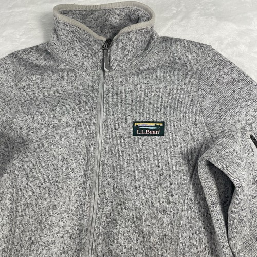 LL Bean Damen Small/Tall Pullover Fleece Reißverschluss grau "Beschreibung lesen" - Bild 3 von 9