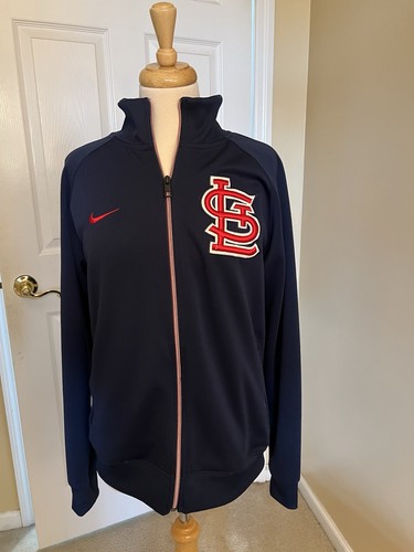 St Louis Cardinals Jacke genäht M blau MLB Nike Full Zip leichte Taschen - Bild 1 von 14