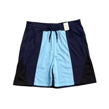 ABERCROMBIE KIDS Boys Size 15/16 Blue Color Block Above The Knee Gym Shorts NWT