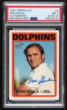 1997 Topps Hall of Fame Auto Don Shula #2 PSA 7 Auto HOF 2z8
