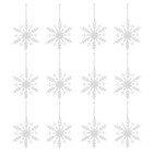 12 Pcs Hängende Schneeflockendekorationen Plastik Schneemanndekor