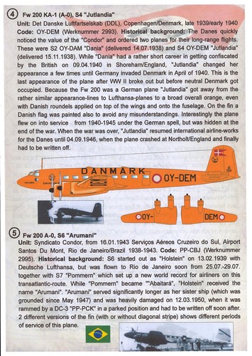 Print Scale Decals 1/72 FOCKE WULF Fw-200 CONDOR AIRLINER Part 1 - Picture 5 of 7