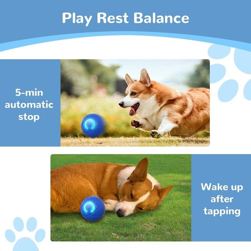 USB Electronic Smart Dog Toy Ball Interactive Pet Automatic Moving Ball Orange - Picture 7 of 7