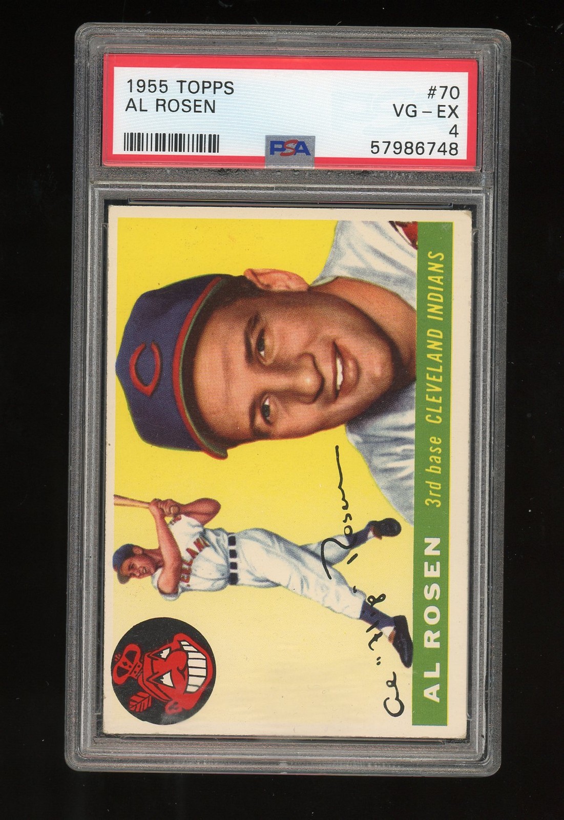 1955 Topps #70 Al Rosen PSA 4