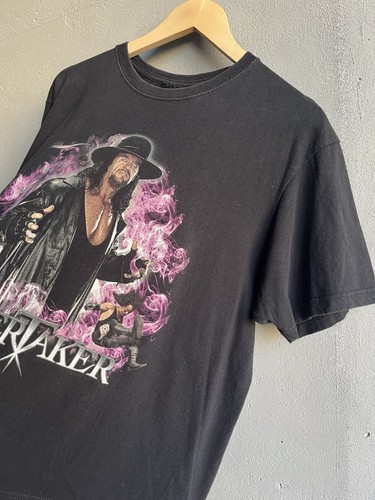 Vintage 00s Undertaker WWE WWF Black Men’s T-shirt Y2K Size XL - Picture 5 of 8