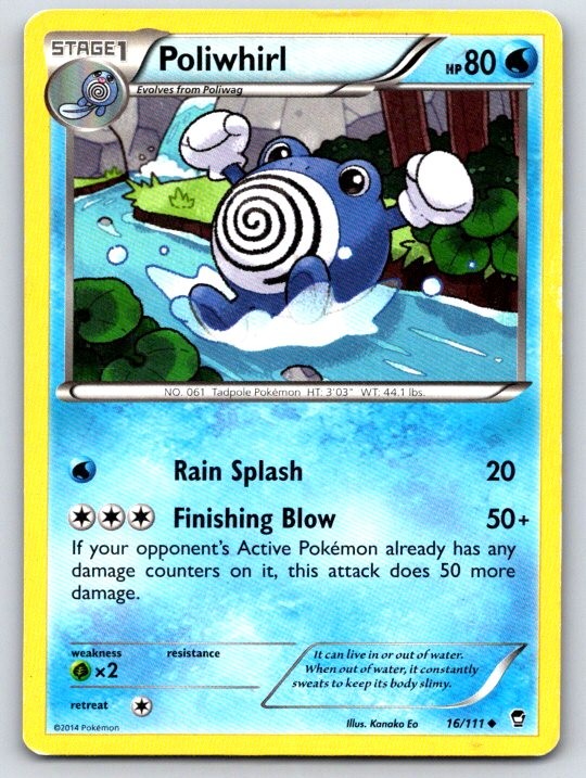 Poliwhirl 16/111 Furious Fists HP