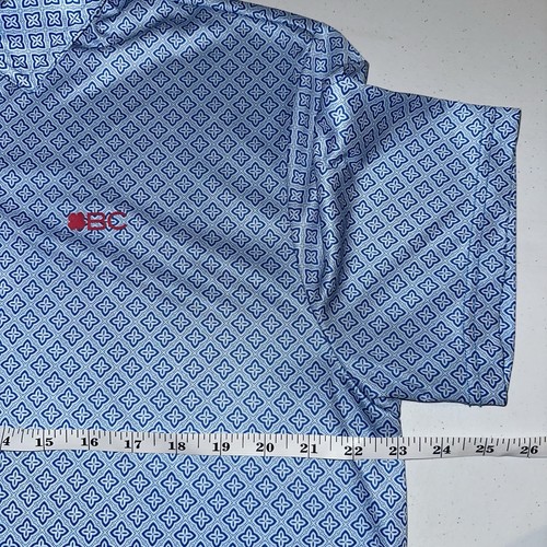 Black Clover Live Lucky Performance Polo Size XL Blue Geometric Print - Picture 14 of 16