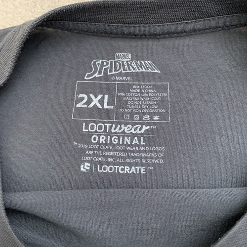 Camiseta Spiderman Marvel Lootcrate/Lootwear Talla 2XL Gris - Visit Queens - Imagen 4 de 5