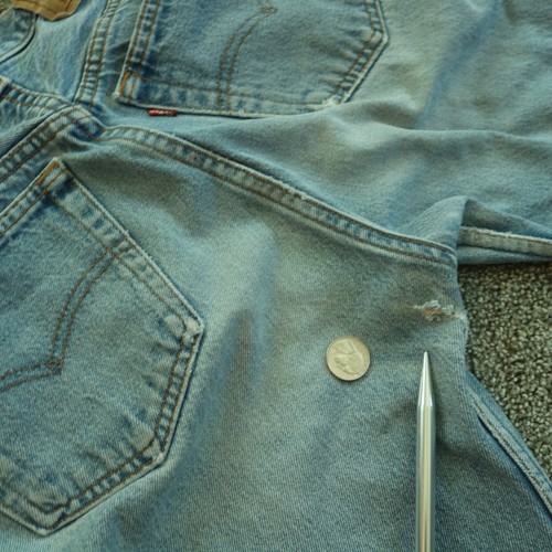 Jeans uomo VINTAGE Levis 501xx etichetta 32x30 blu indossato bottoni mosca 1991 made in USA - Foto 12 di 18