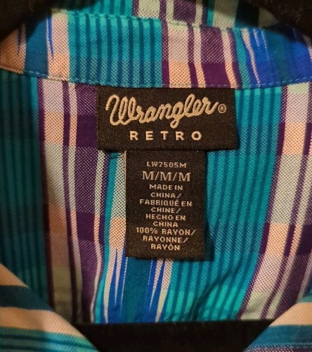 Wrangler Retro Womens Western Bell Sleeved Pearl Snap Blouse Size Medium - Picture 2 of 6