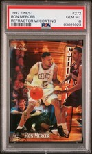 1997 FINEST REFRACTOR W/COATING #272 RON MERCER PSA 10