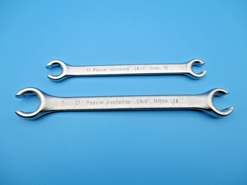 Popular Mechanics PM - 2 Metric Line Flare Nut Wrenches 10mm/11mm + 15mm/17mm - Bild 2 von 6