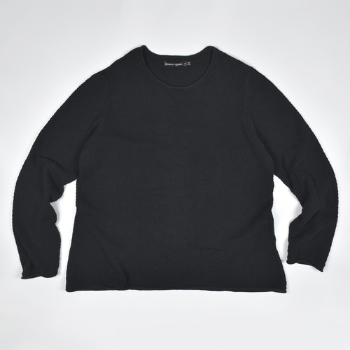 GUDRUN SJODEN Sweater Pullover Baumwolle Langarm Struktur Aran Schwarz Größe XL - Bild 2 von 8