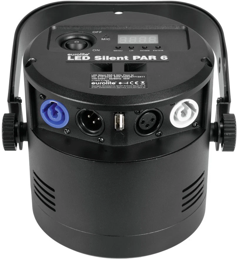 Eurolite LED Silent Par 6 QCL Floor sw Uplighting Licht Spot RGB WW Schwarz