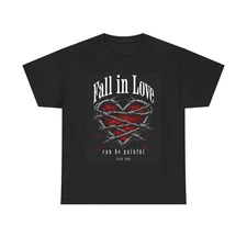Fall In Love Graphic T Shirt Street Wear Apparel Unisex Heavy Cotton Tee