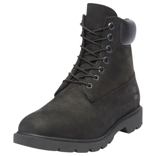 Timberland Mens 6-Inch Black Nubuck Classic Waterproof Boots - Picture 4 of 9