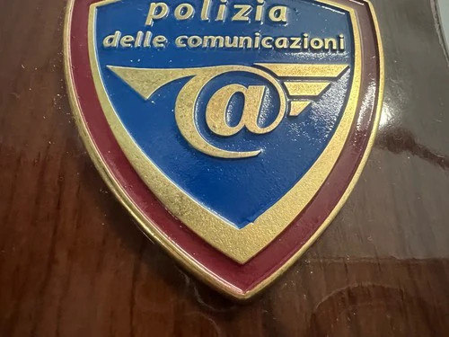 🔴 Crest POLIZIA DELLE COMUNICAZIONI scudo legno lucidato e smalti h 15 - Bild 4 von 7