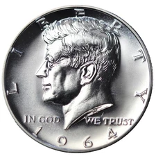 1964 kennedy half dollar Gem 90% Silver Proof