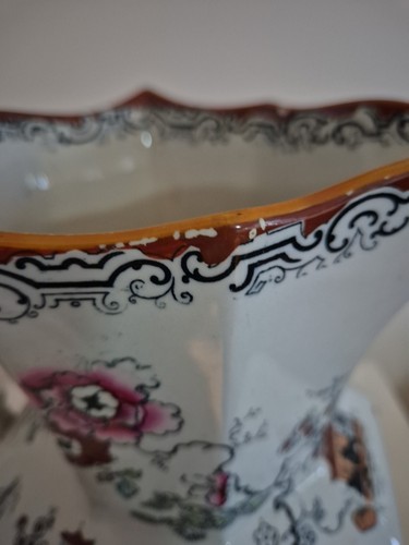 Piedra de hierro de albañiles antiguos. Jarra enorme, pagodas, 11,25 pulgadas, tamaño más grande - Imagen 8 de 13