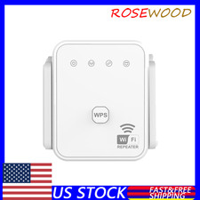 2.4GHz Enhancer Booster 4-Antennas 300M WiFi Extender Repeater Amplifier