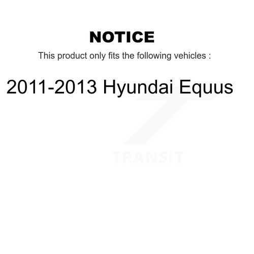 Disc Coated Rotors Semi-Metallic Pads & Parking Shoes Rear Kit For Hyundai Equus - Picture 2 of 12