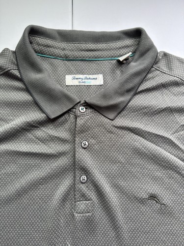 Tommy Bahama Para Hombres Island Zone Polo 3XLB Elastizado Tencil Poliéster Gris - Imagen 4 de 9