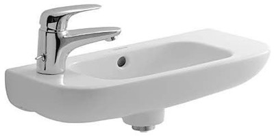 Duravit 070650-1HOLE-L D-Code 19-5/8'' Specialty Ceramic Wall - White / Glazed