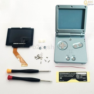 GBA SP IPS LCD Backlight Screen Kit+Shell Drop in Easy For GameBoy Advance SP