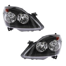 SCHEINWERFER SET LINKS RECHTS ELEKTRISCH FÜR OPEL ZAFIRA B SCHWARZ MOTOR H1 H7