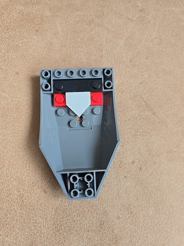 LEGO Dark Bluish Gray 10x6x2 Curved Space Cockpit Part With Sticker - Picture 2 of 2