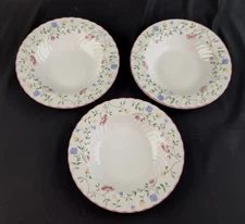 (Set of 3) Johnson Bros Summer Chintz Rim Soup Bowl 8 1/2" England