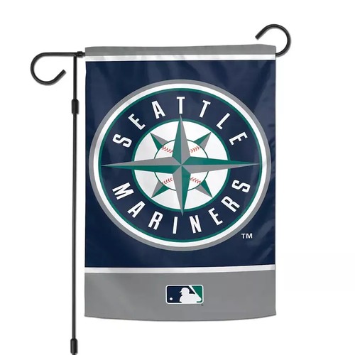 WinCraft MLB Seattle Mariners Flag 12" x 18" Garden Style Double Sided Flag - Picture 2 of 3