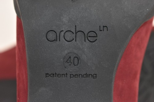 Arche Women's Gena Mary Jane Heels Shoes EU 40 UK Size 7 In Box Red Suede - Picture 7 of 8