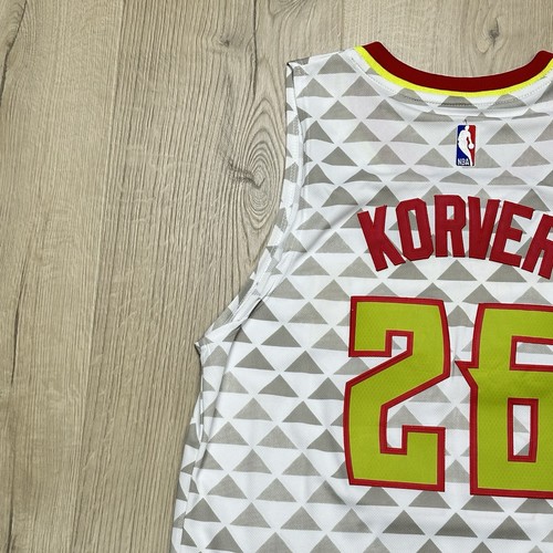 Adidas Atlanta Hawks NBA Kyle Korver Swingman maglia uomo taglia Large L +2 bianca - Foto 10 di 13
