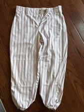 Men’s Baseball Pants XL. Red/ White Pinstripe. 