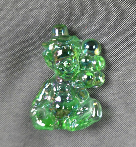 Mosser Green Carnival Glass All The World Loves a Clown Plates &"KoKo" Figurene - Picture 8 of 18