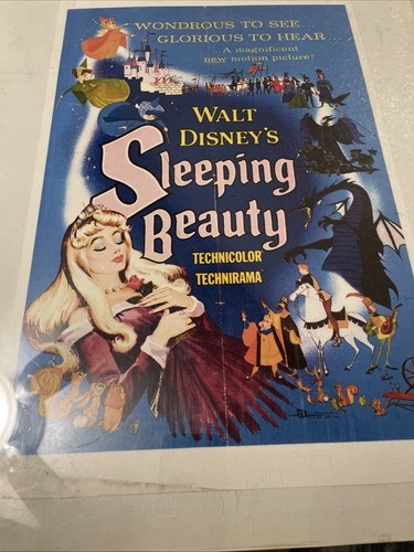 Sleeping Beauty Original Poster 1959 11” 17” Very Rare and Unique One Of A Kind - Picture 5 of 9